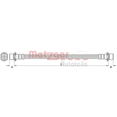 Imagen de METZGER 4111560 Latiguillos de Freno Eje trasero izquierda, trasero, derecha 226