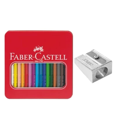 Imagen de FABER CASTELL 205226 Juego de lápices colores, 17 piezas, incl. sacapuntas para colores Jumbo