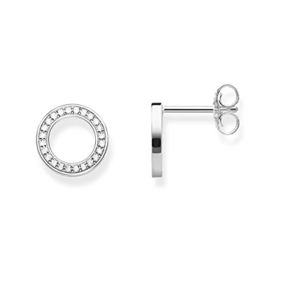 Imagen de Thomas Sabo Pendientes de botón Mujer, Plata Ley 925, Plateado