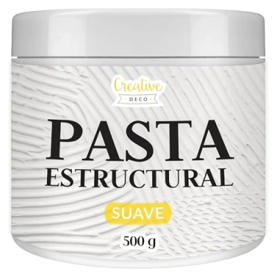 Imagen de Creative DECO Pasta Estructural de Textura Suave 500g Blanca para Proyectos Artísticos Pintura Acrílica Fácil Usar con Espátula Crear Efectos 3D, Estructuras, Texturas