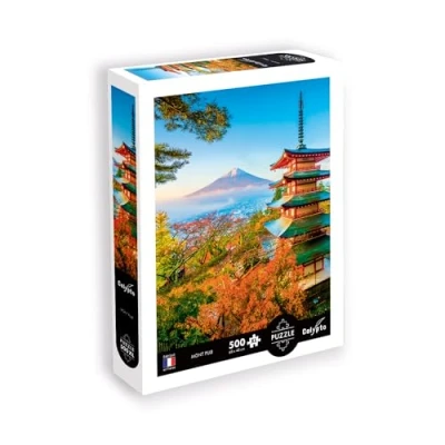 Imagen de Sentosphere Calypto 3907305 Mount Fuji Puzle XL de 500 Tacto Suave, Piezas Grandes con Superficie Aterciopelada, para Adultos y niños a Partir 8 años, Japón, otoño, Pagoda 7305
