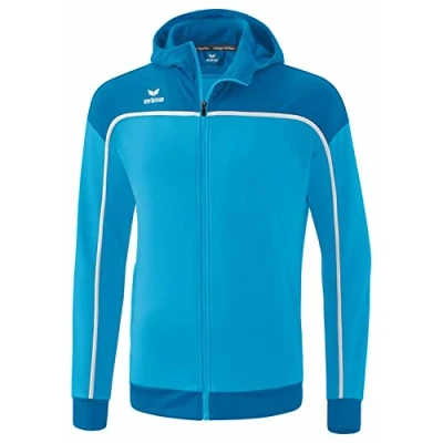 Imagen de erima Change by Chaqueta de Entrenamiento con Capucha, curacao/mykonos/blanco, M para Hombre