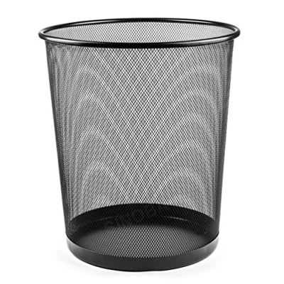 Imagen de Sinoba Papelera, Cubo de basura, alambre, Altura 34 cm, 18 L, Negro