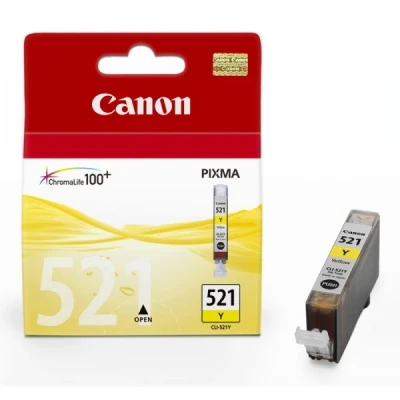Imagen de Canon CLI 521 Y Cartucho de tinta original Amarillo para Impresora Inyeccion Pixma iP3600 iP4600 iP4700 MP540 MP550 MP560 MP620 MP630 MP640 MP980 MP990 MX860 MX870