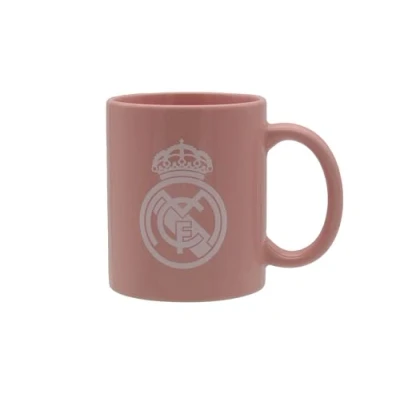 Imagen de CyP Brands Real Madrid, Taza, Taza Cerámica, Menaje, Desayuno, Tazas Originales, Color Rosa, Producto Oficial