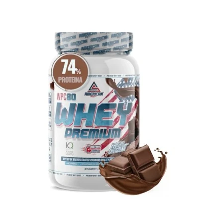 Imagen de AS American Suplement Premium Whey Protein Proteína de Suero Leche Aumentar Masa Muscular Alta Concentración WPC80 Kyowa Quality® (900 gr, Chocolate)