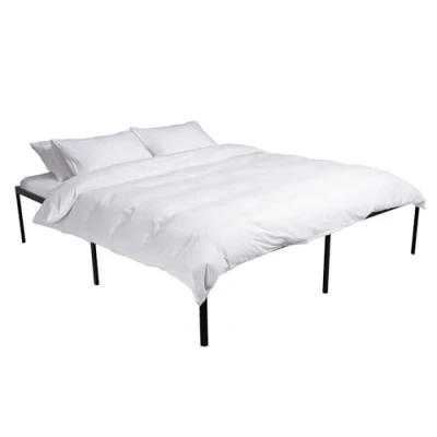 Imagen de CLP Cama metálica Hamlin para Diferentes tamaños de colchones I Somier Moderno con Listones &amp; Espacio Almacenamiento, Color:Negro, Tamaño:200x180x41 cm