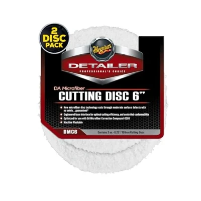 Imagen de Meguiar&#039;s DMC6 Disco de Pulido 2 Pieza(s) Accesorios para abrillantadores Coches, Pulido, D300, Blanco, Microfibra, 15,9 cm