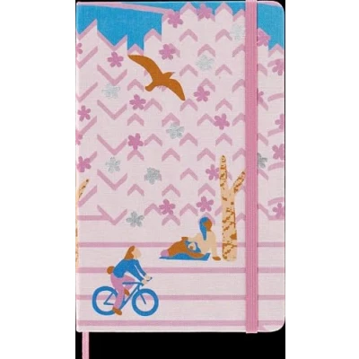 Imagen de Cuaderno Moleskine Sakura Bicicleta Large Rayas Rosa Ed Limitada