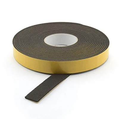Imagen de GleitGut Cinta de fieltro autoadhesiva, color negro, longitud: 3 m, por metros, ancho: 20 mm, grosor: mm