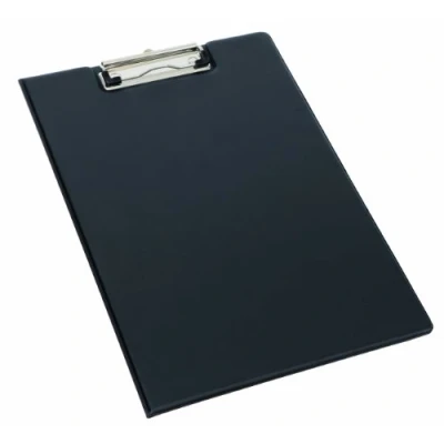 Imagen de Alba Clapin Carpeta con pinza sujetapapeles (DIN A4, 235 x 350 12 mm, PVC), color negro