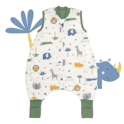 Imagen de Slumbersac Saco de dormir bebe con pies para el verano 80 cm Jungla 1.0 Tog piernas tamaño del cuerpo 90