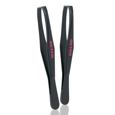 Imagen de Beter Pack de 2 pinzas depilar para cejas punta recta, inoxidables.