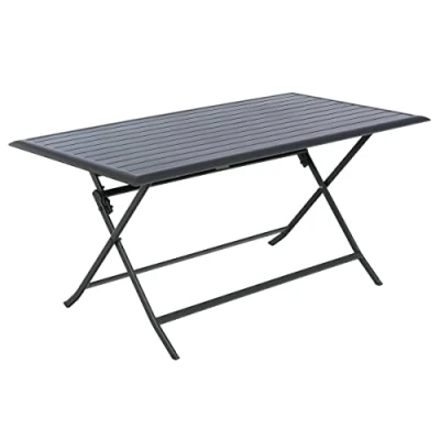 Imagen de HESPERIDE HES 139946 Azua Mesa Plegable Rectangular (6 plazas, Grafito), Aluminio, L