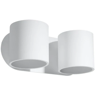 Imagen de SOLLUX lighting Orbis Downlight Lámpara De Pared Diseño Moderno Con Formas Cilíndricas Hecho Aluminio 2 Bombillas G9 Reemplazables Blanco, 26 x 12 10 cm