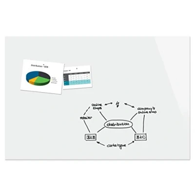 Imagen de Be!Board B1600 Pizarra magnética de cristal, 180 x 120 cm, blanco puro