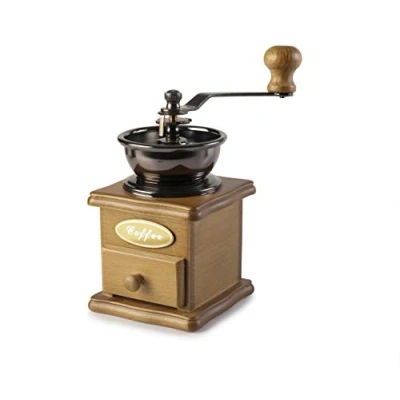 Imagen de IBILI Molinillo de café ajustable, Madera y Acero, Marron claro, Retro
