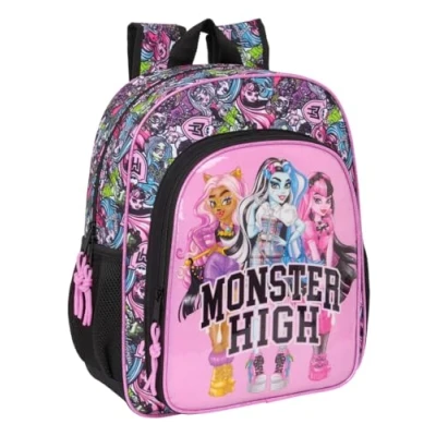 Imagen de Safta MONSTER HIGH DRAMA Mochila Escolar Niño, Infantil, Adaptable a Carro, Ideal para Niños en Edad Escolar, Cómoda y Versátil, Calidad Resistencia, 32x12x38 cm