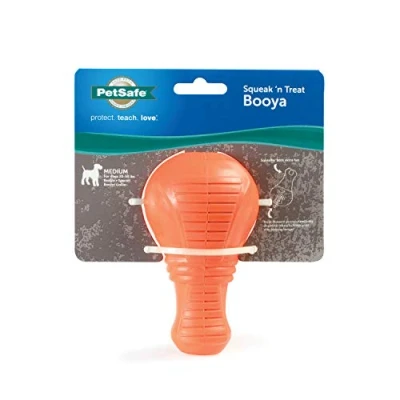 Imagen de PetSafe Sportsmen Squeak N Treat Juguete para Perro con dispensador Que se Puede Rellenar