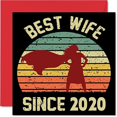 Imagen de Tarjeta de aniversario frutas y flores para esposa marido, la mejor desde 2020, regalos con texto en inglés &quot;I Love You&quot;, tarjetas feliz 4º boda pareja,