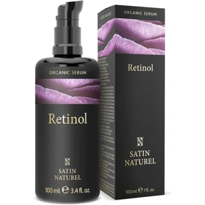 Imagen de Serum Facial Retinol 100ml Antimanchas y Antiarrugas Contorno de Ojos cara Vitamina C + Acido Hialuronico Sistema 3 Liberación puro para la Vegano Satin Naturel