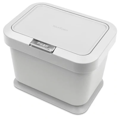 Imagen de YourCasa cubo de basura orgánica para cocina, 5 L, tapa con mecanismo botón, compost residuos orgánicos cotidianos, a prueba olores, orgánico, compostador cocina