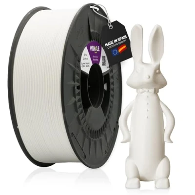 Imagen de WINKLE Filamento PETG Blanco Glaciar Impresora 3D 2,85mm 1kg Compatible con Mayoría Impresoras Precisión Dimensional Bobina