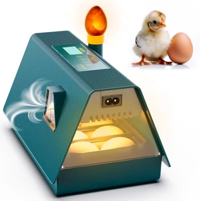 Imagen de Incubadora huevos Gallina Ideal para todas las edades Incubadoras de Automaticas Volteo Automático y Control Humedad Huevo Candler 10 Okkobi M10