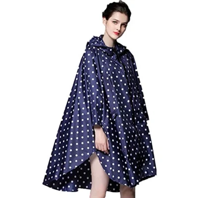 Imagen de NUUR Poncho de Lluvia para Mujer, Capa Moto, Chubasquero Fibra poliéster, Impermeable, Parka, Ropa Lluvia,