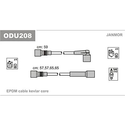 Imagen de JANMOR ODU208 Juego de Cables Encendido OPEL: Corsa A CC