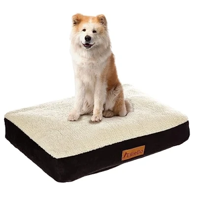 Imagen de Ellie Bo Cama ortopédica para Perro de Espuma viscoelástica (117 x 75 6 cm), Color Negro y Blanco