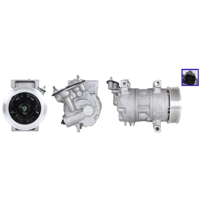 Imagen de LUCAS ACP01237 Compresor de Aire Acondicionado PAG 46 YF R134a, R1234yf con juntas PEUGEOT: 2008 I, 208 I Hatchback