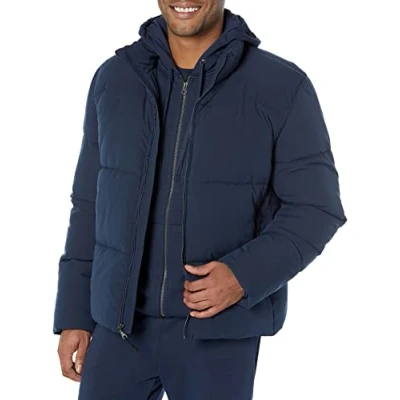 Imagen de Amazon Essentials Plumífero de Cuello Mock (Disponible en Tallas Grandes) Hombre, Azul Marino, L