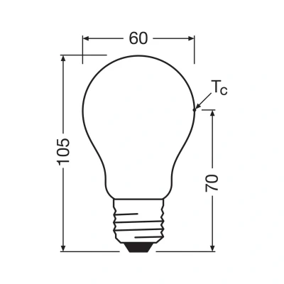 Imagen de Lámpara LED OSRAM Energy Class con forma de bombilla clásica, 2,2 W / 470 lm, EEK A, luz blanca fría (4000 K), CRI 80, fabricada en vidrio esmerilado sin plomo, casquillo E27, IP20, 60 mm diámetro.