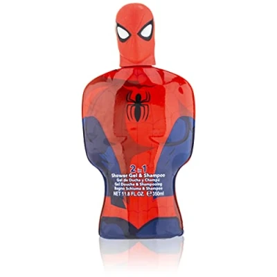 Imagen de Spiderman 2 en 1 Gel de ducha y champú Figura 2D Spiderman, pieza, 350 ml