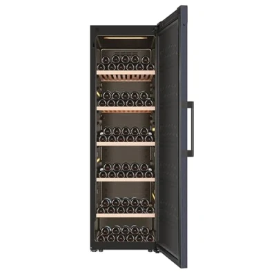 Imagen de Vinoteca Haier HWS247FAH1 Wine Cave 60 Series 7, Temperatura 5 20 grados, 247 botellas, Iluminación LED 3D, Wi Fi, Negro