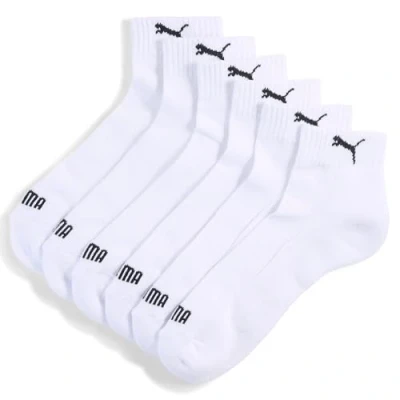 Imagen de PUMA Cushioned Quarter 3P, Calcetines, Unisex adulto, White New, 39 42