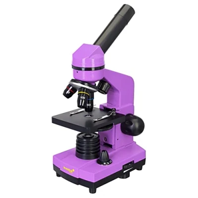 Imagen de Levenhuk Rainbow 2L Amethyst Kit Stem para Niños con Microscopio Biológico Portátil de 400x, Guía Ilustrada Experimentos Domésticos, Muestras Preparadas y Herramientas Científicas (IT)