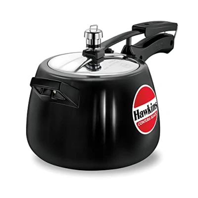 Imagen de Hawkins CB40 Hard Anodised Pressure Cooker, 4 Liter, Contura Black