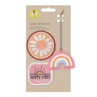 Imagen de Lässig Set de etiquetas y parches para la escuela/School Patches Set, Happy