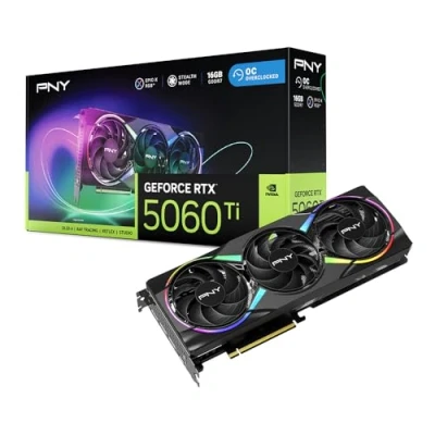 Imagen de PNY GEFORCE RTX™ 5060 Ti 16GB ARGB Overclockeado Triple Ventilador DLSS 4