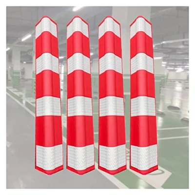 Imagen de XPLKQXE Protector De Pared Garaje Autoadhesivo， Espuma Columna Guard， Aparcamiento Garajes Almacenes Proteja Esquina Coche (Color : Rosso, Tamaño 4pcs)