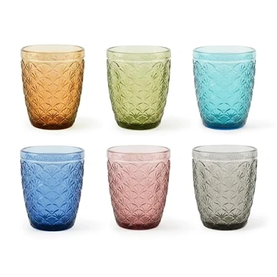 Imagen de Excelsa Ginkgo Juego de 6 vasos agua, cristal tintado en pasta, capacidad 300 ml.