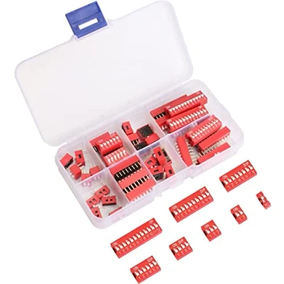Imagen de Kit Surtido de Interruptor Dip Doble Fila Inmersión Off Paquete palanca tipo Slide 40 pines para CircuitoTableros Pruebas y Arduino