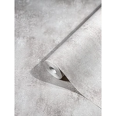 Imagen de marburg papel pintado HAILEY blanco de aspecto hormigón para salón, dormitorio o cocina Alemania 10,05m x 0,53m no tejido 82248