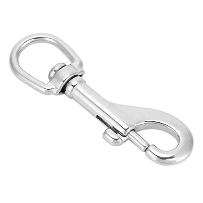 Imagen de Tbest Gancho de Seguridad Giratorio,Clip Snap Buceo Resorte Acero Inoxidable 316 Giratorio Ojo Broche reemplazo para Equipo Subacuático Submarinismo(65mm)