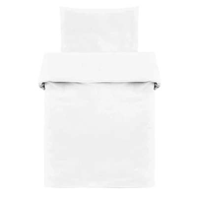 Imagen de Makian Juego de Funda Nordica Cuna Algodon 100%, Fundas Bebe con Almohada Bebe, Set 2 Piezas 80 x cm/35 40 cm, Blanco