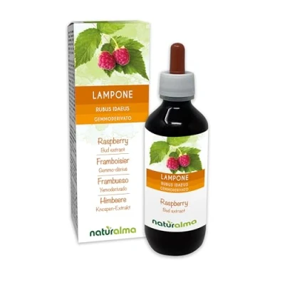 Imagen de Frambueso (Rubus idaeus) Yemoderivato sin alcohol de yemas frescas Extracto líquido gotas 200 ml Complemento alimenticio Vegano