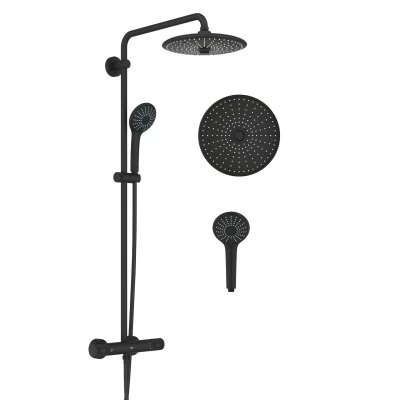 Imagen de Grohe Sistema de ducha con termostato Vitalio Joy System 260, Negro Mate, 26403KF2