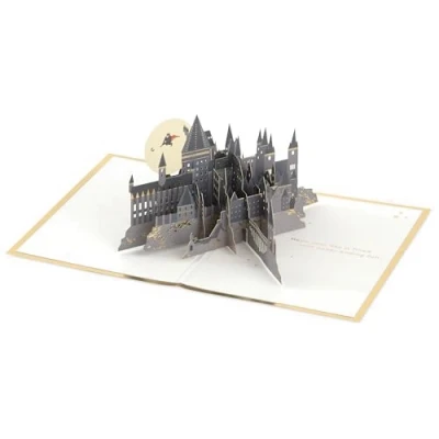 Imagen de Hallmark Harry Potter, tarjeta 3D y desplegable para cualquier ocasión, snitch dorada, escoba, cumpleaños, día del padre, Navidad, hija, hijo, nieta, nieto, mundo mágico, dorado